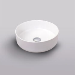Cerazul Round Blanco Brillo - Lavabo circular sobrencimera