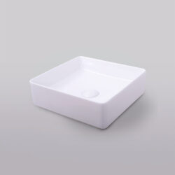 Cerazul - Lavabo cuadrado sobrencimera - Square Blanco Brillo