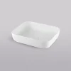 Lavabos Cerazul - lavabo blanco mate formato rectangular de cantos redondeados